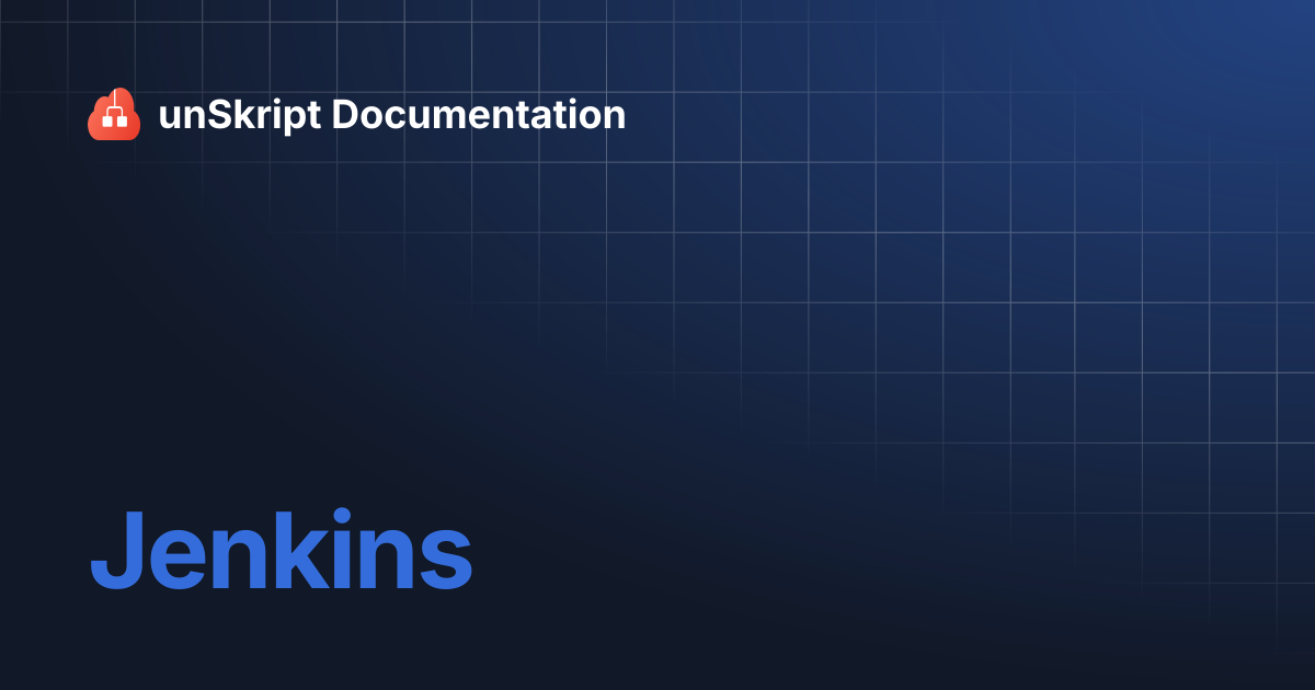 Jenkins | unSkript Documentation