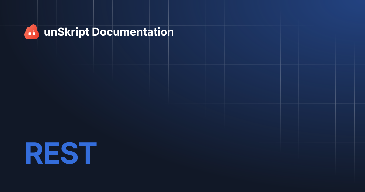 REST | unSkript Documentation